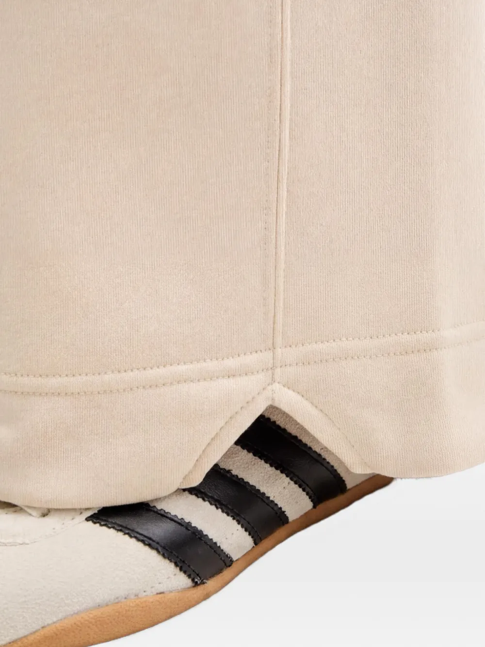 adidas Trainingsbroek met trekkoord en wijde pijpen Beige