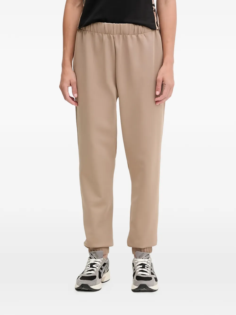 adidas logo-plaque track pants - Marrone
