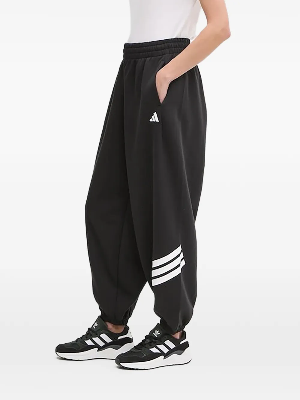 adidas logo stripe trousers - Nero