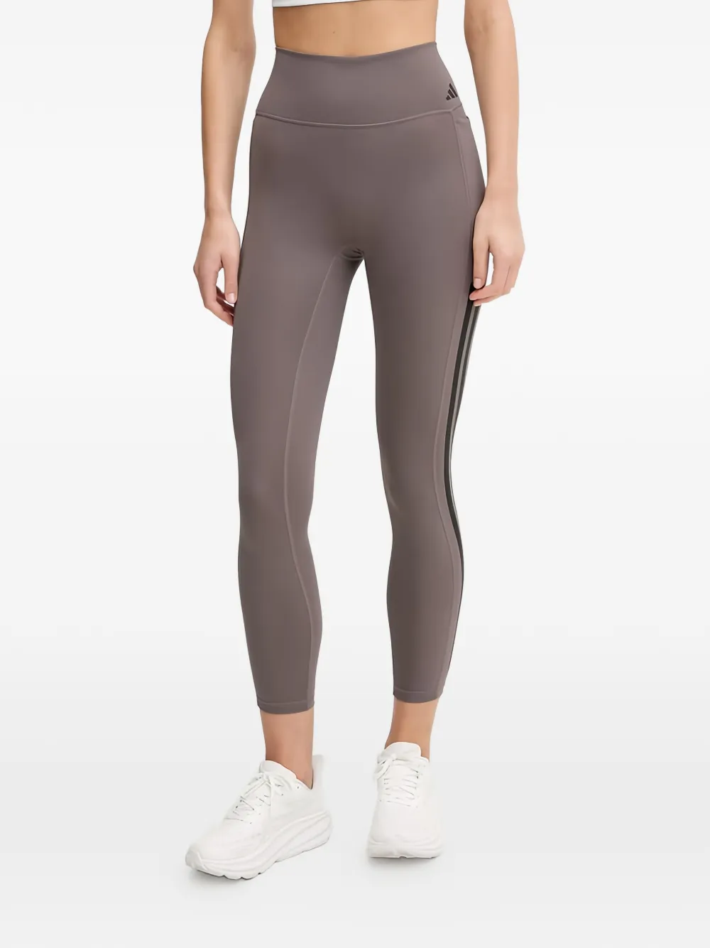 adidas Optime side-pocket 3-Stripes leggings - Grigio