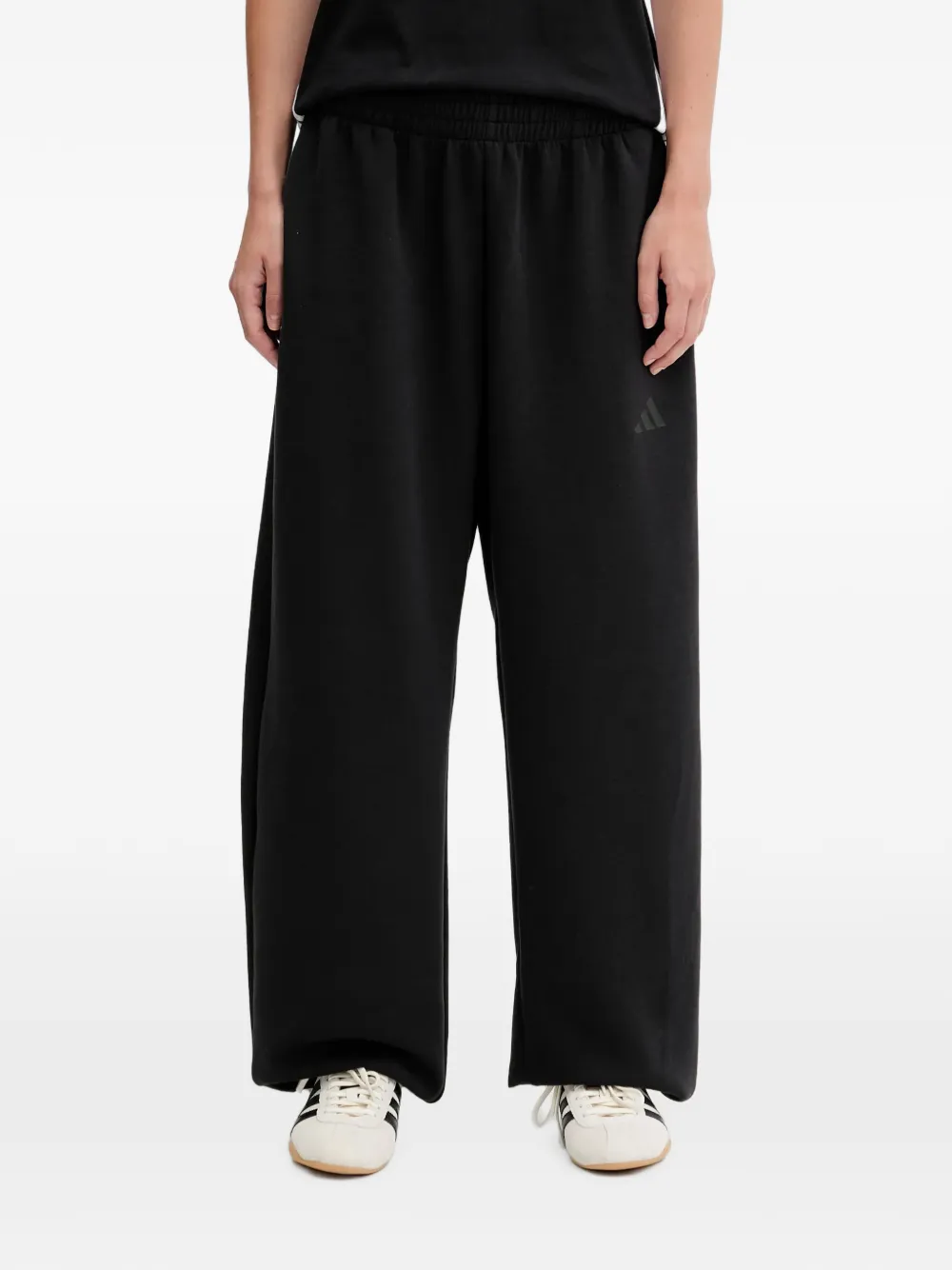 adidas Pantaloni a palazzo con logo - Nero