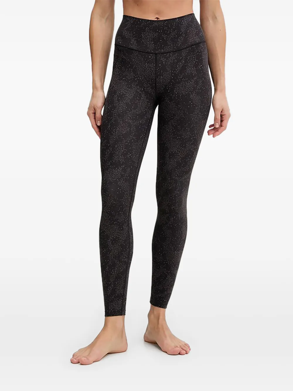 adidas logo print leggings - Schwarz