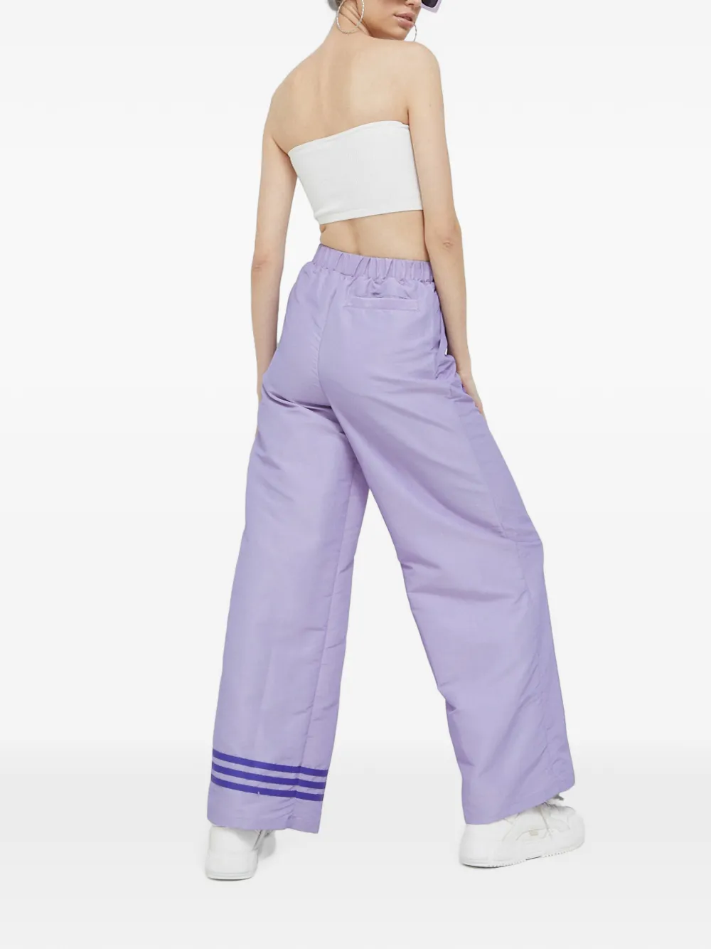 adidas Broek met wijde pijpen Paars