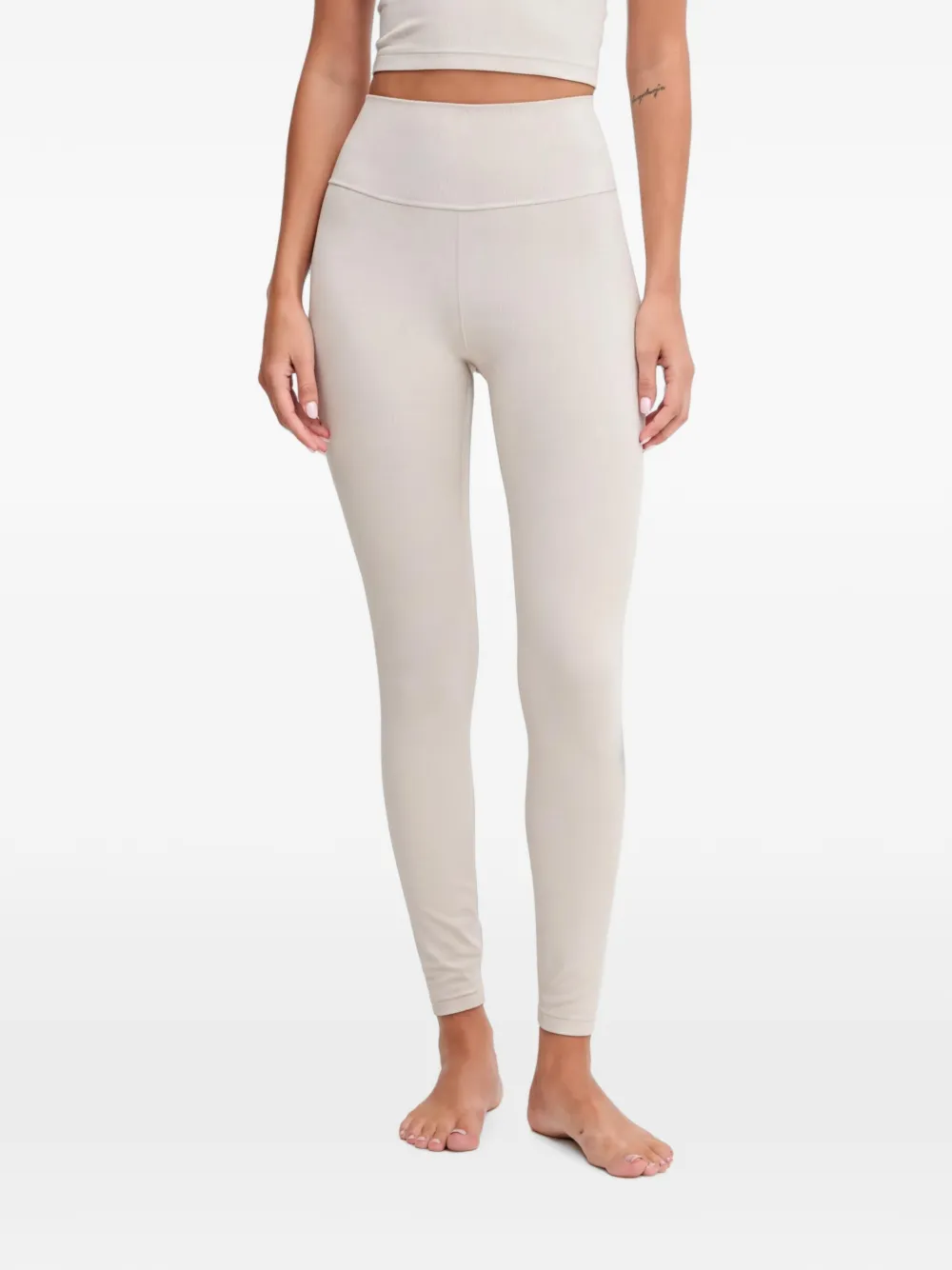 adidas high-waisted trousers - Nude