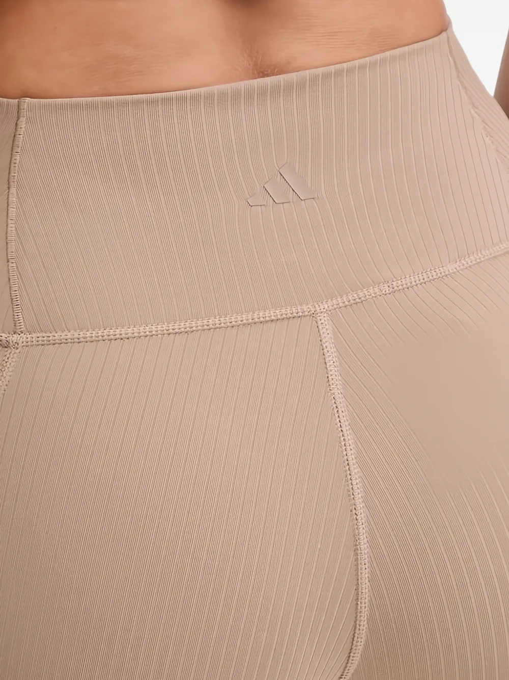 adidas Performance geribbelde legging Beige