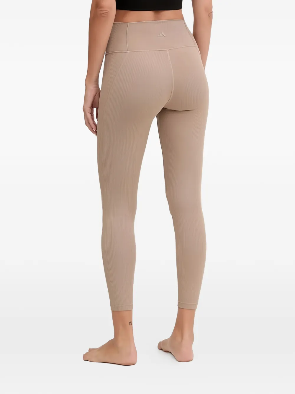 adidas Performance geribbelde legging Beige