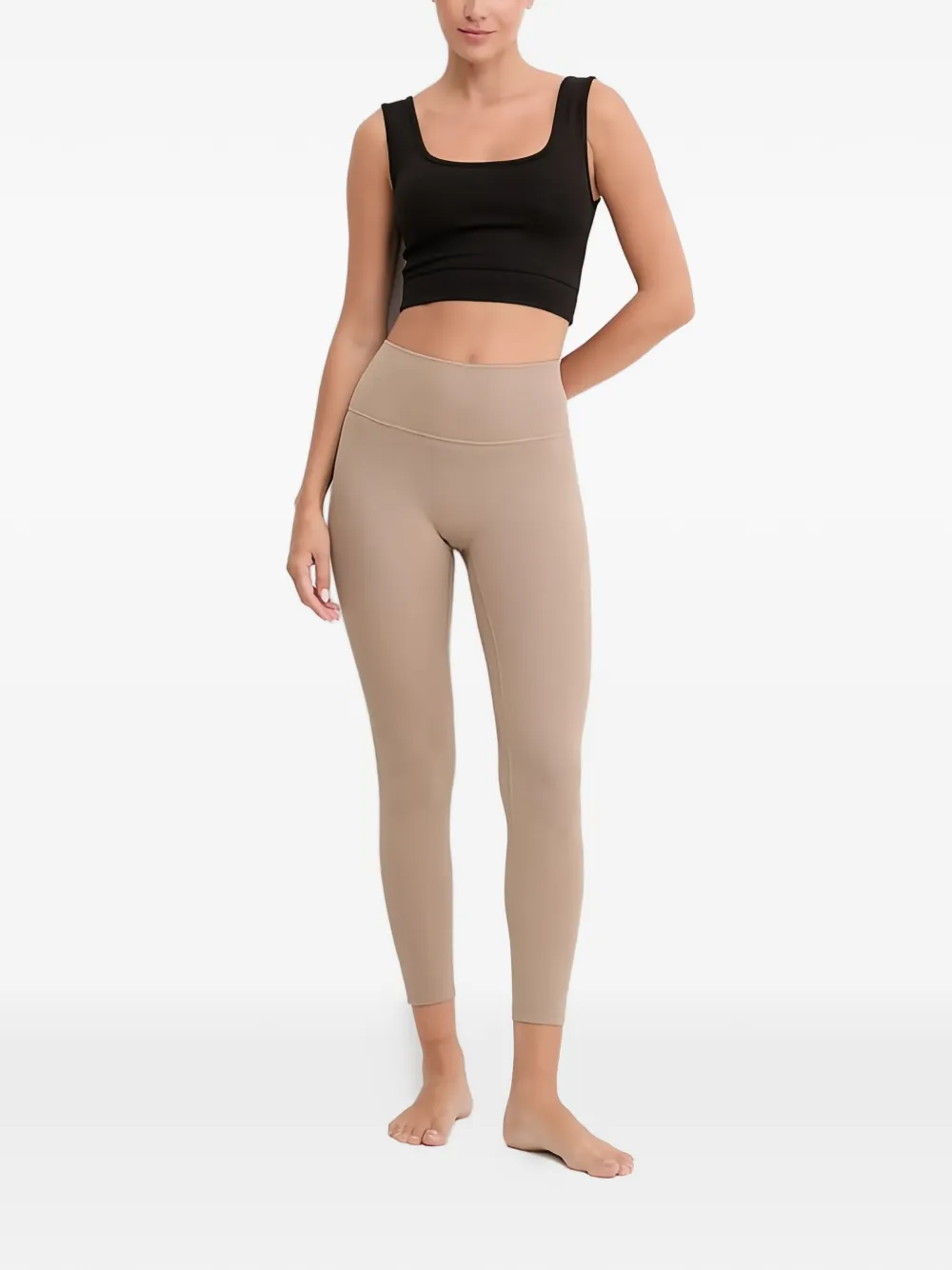 adidas Performance geribbelde legging Beige
