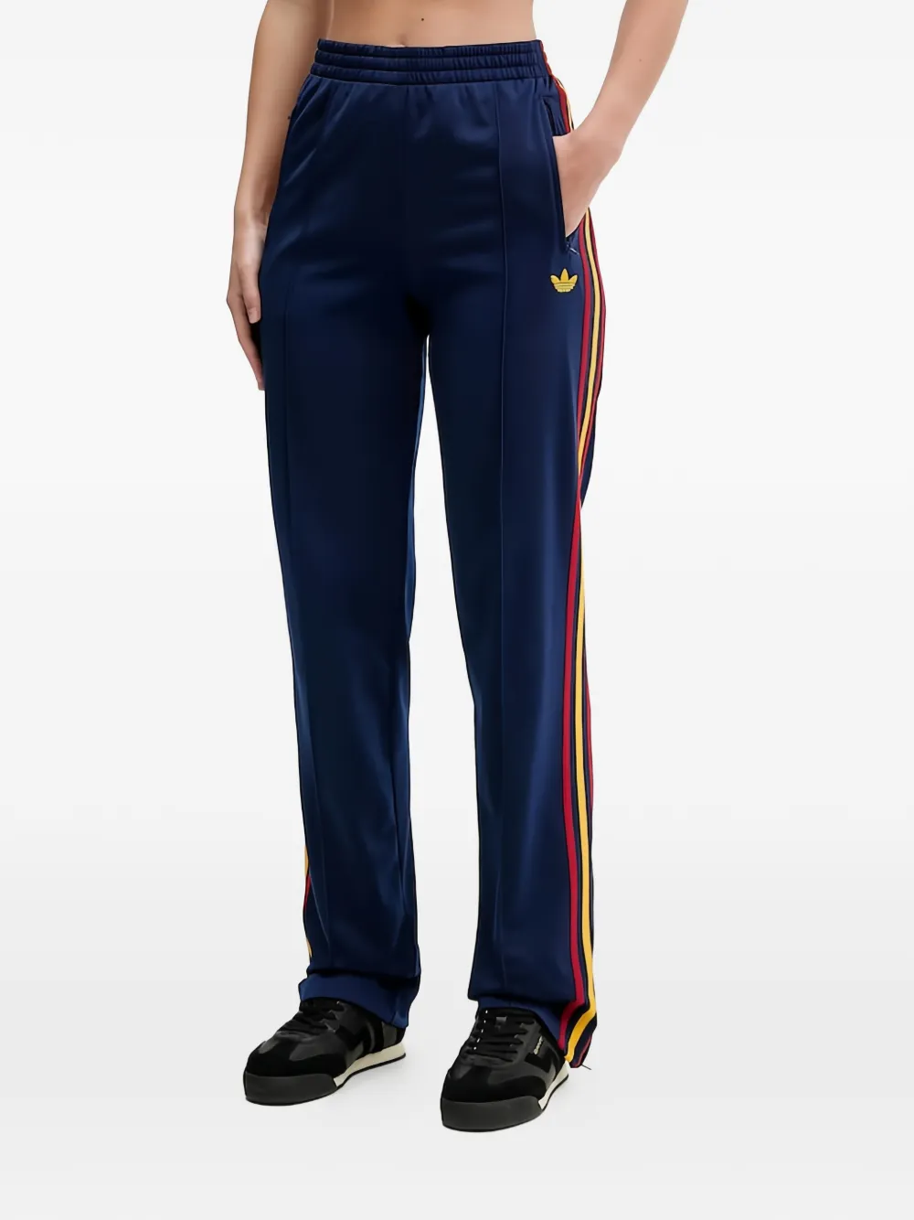 adidas stripe-detail track pants - Blu