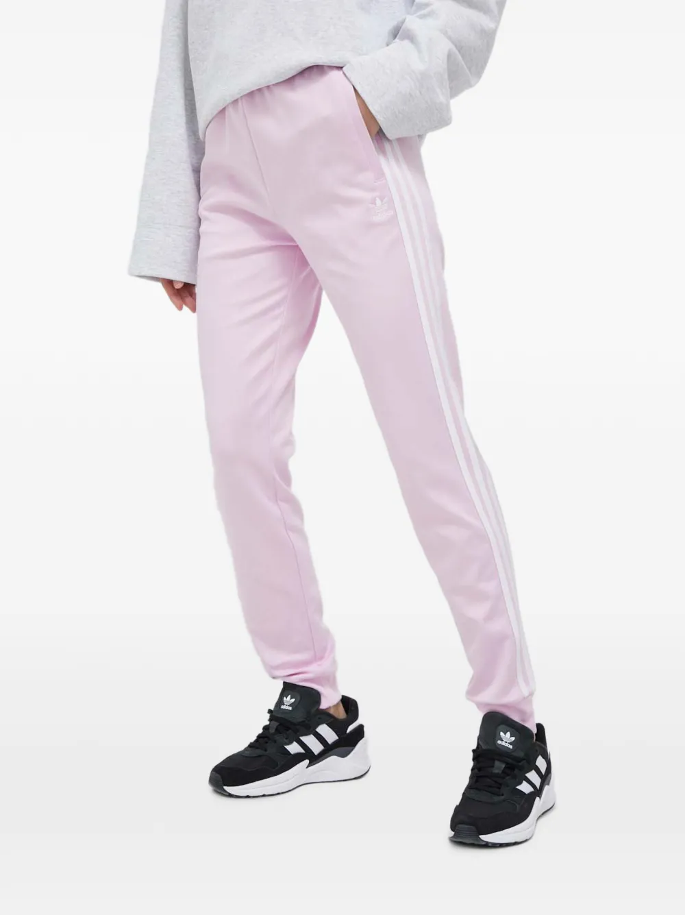 adidas trefoil-embroidered side-stripe track pants - Rosa