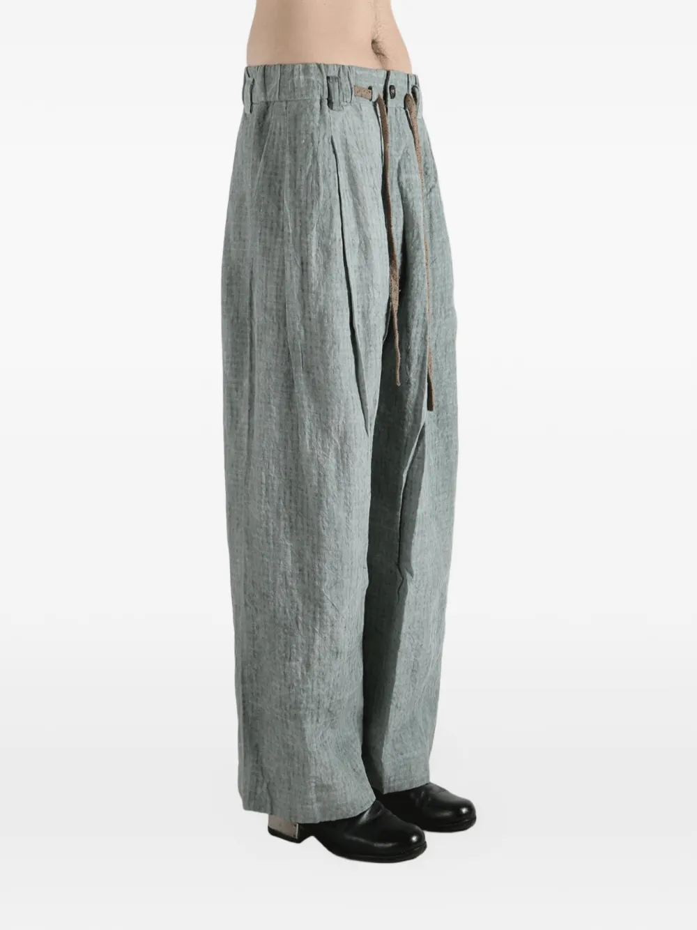  Ziggy Chen Drawstring Trousers - Grey 