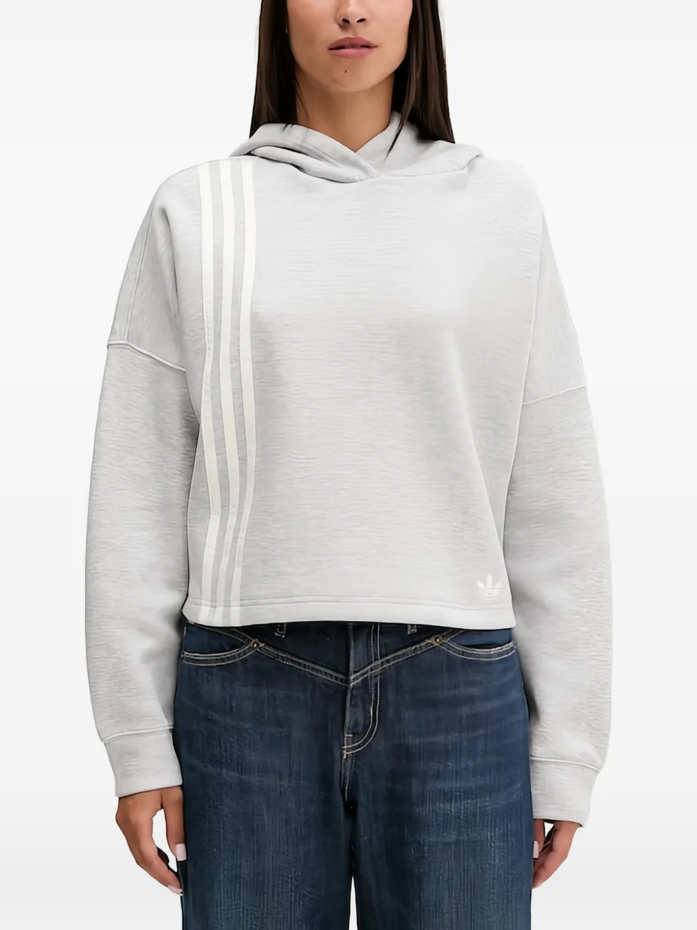 adidas Off Placed three-stripe hoodie - Grau