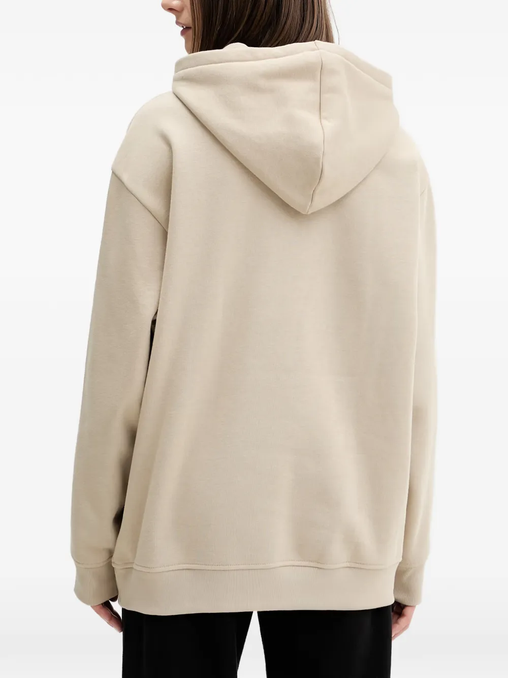 adidas drawstring fastening hoodie Beige