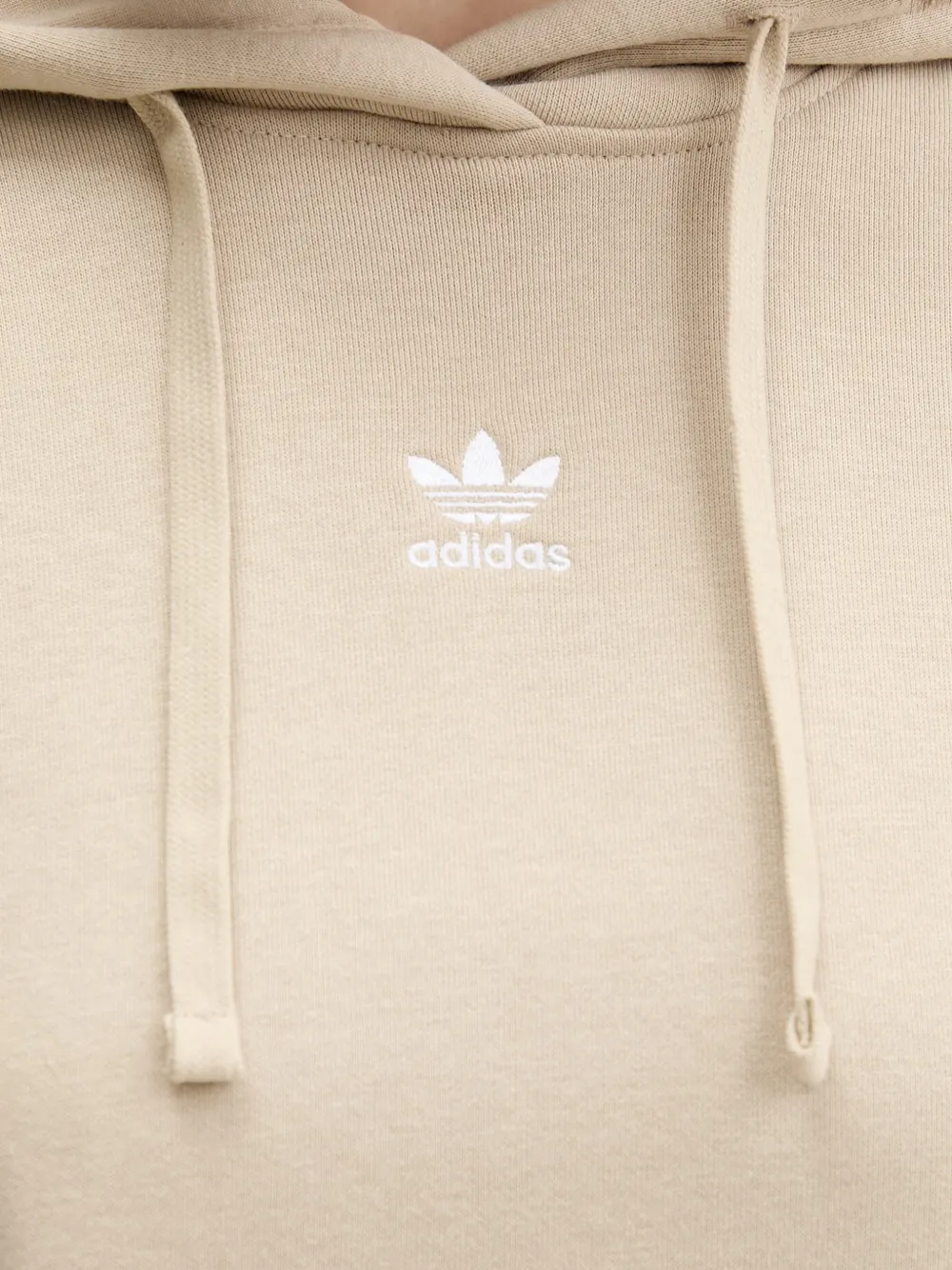 adidas drawstring fastening hoodie Beige
