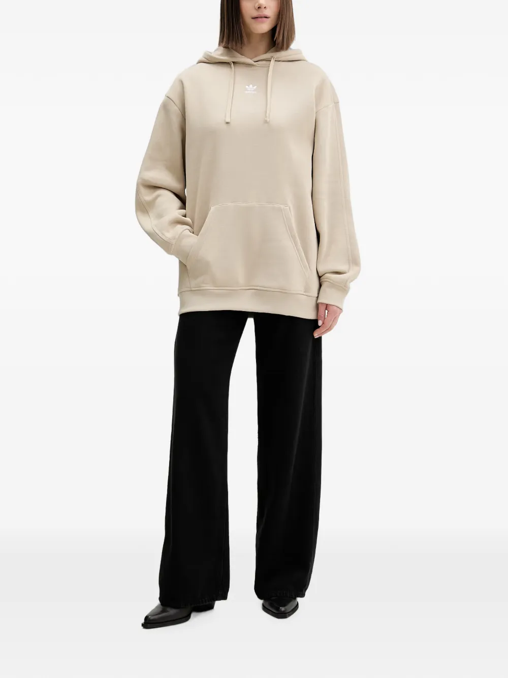 adidas drawstring fastening hoodie - Toni neutri