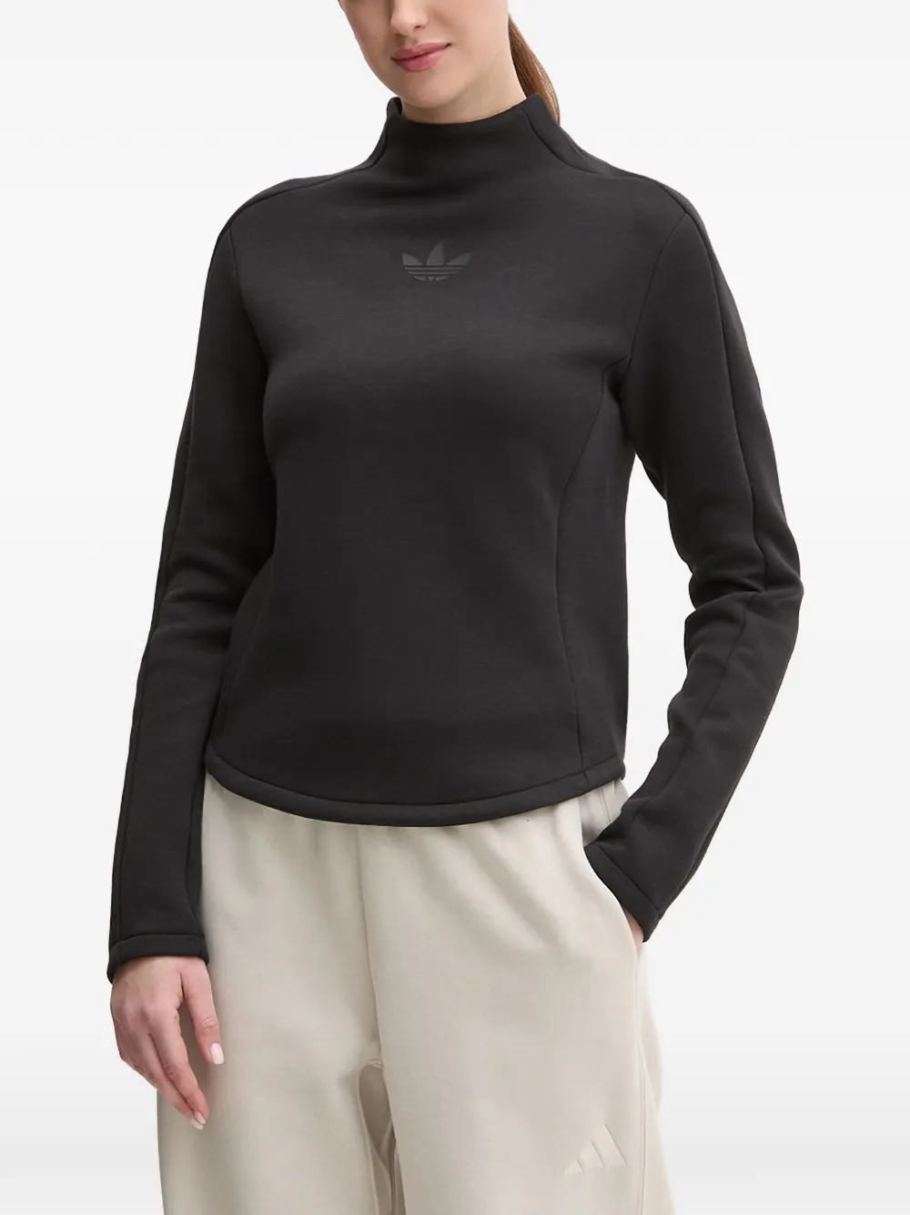 adidas Top met logo en structuur Zwart
