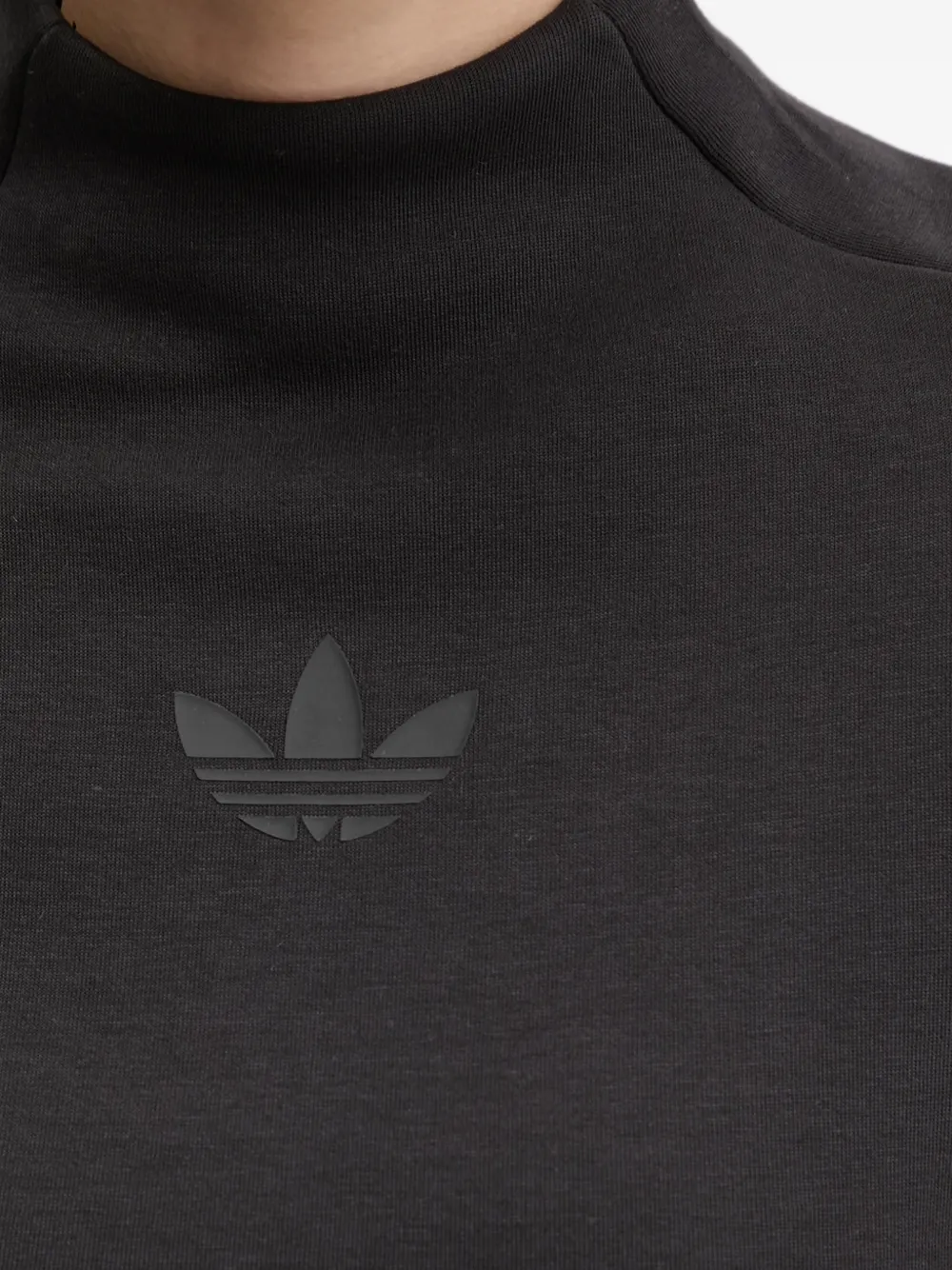 adidas Top met logo en structuur Zwart