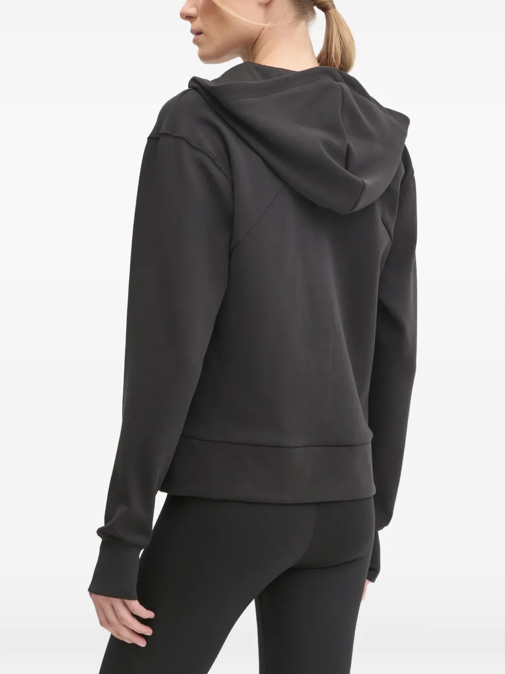 adidas Top met capuchon en rits Zwart