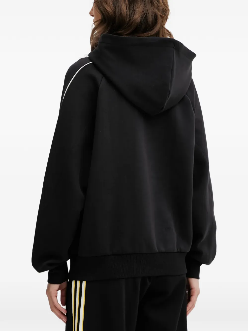 adidas Stadium logo stripe hoodie Zwart