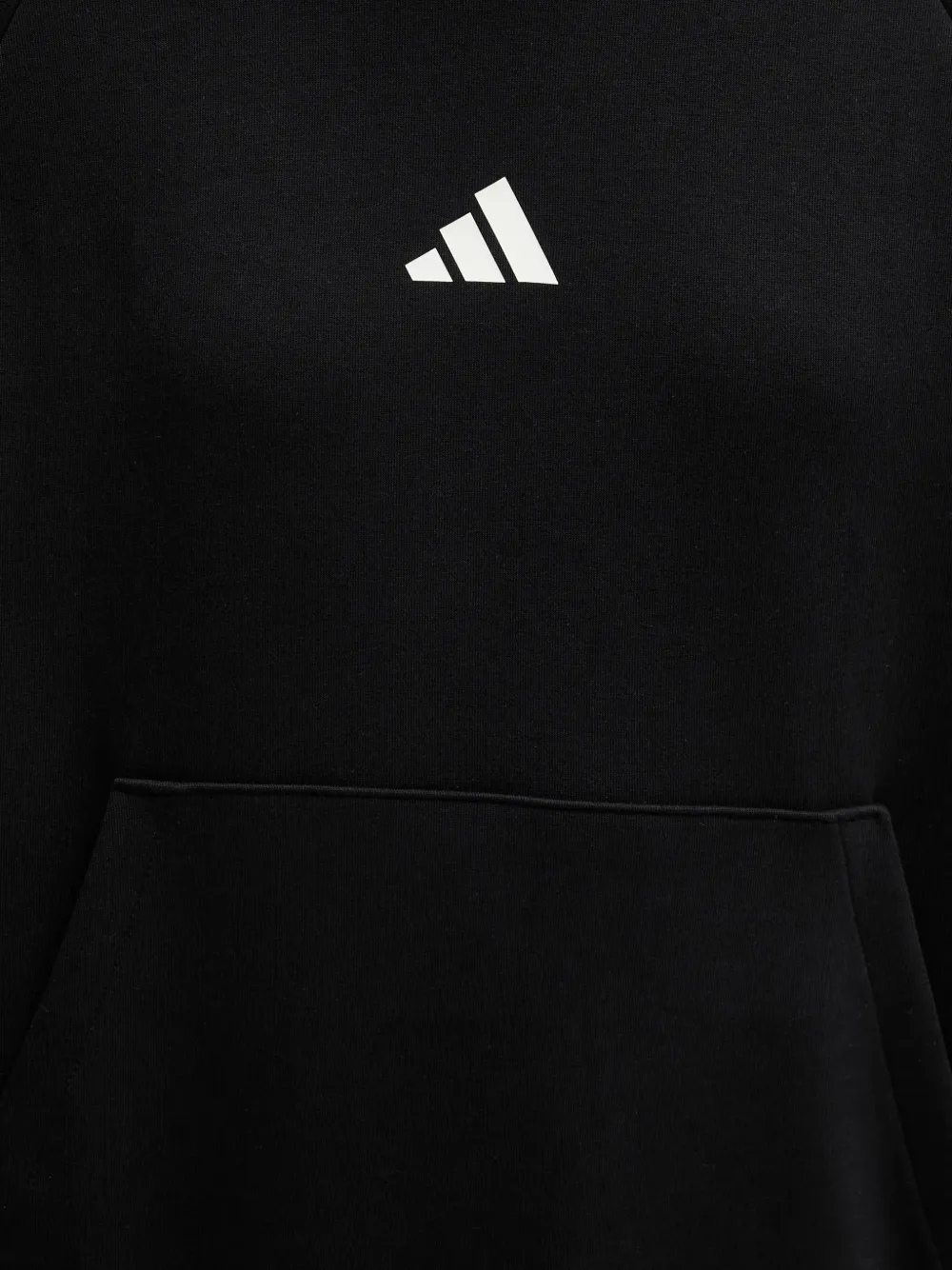 adidas Stadium logo stripe hoodie Zwart