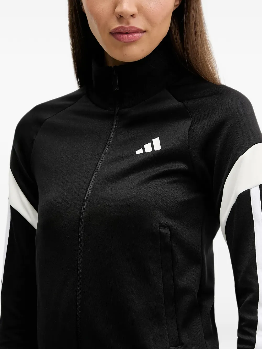 adidas Gestreepte sweater met logo Zwart