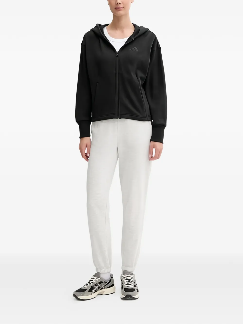 adidas Hoodie met rits Zwart