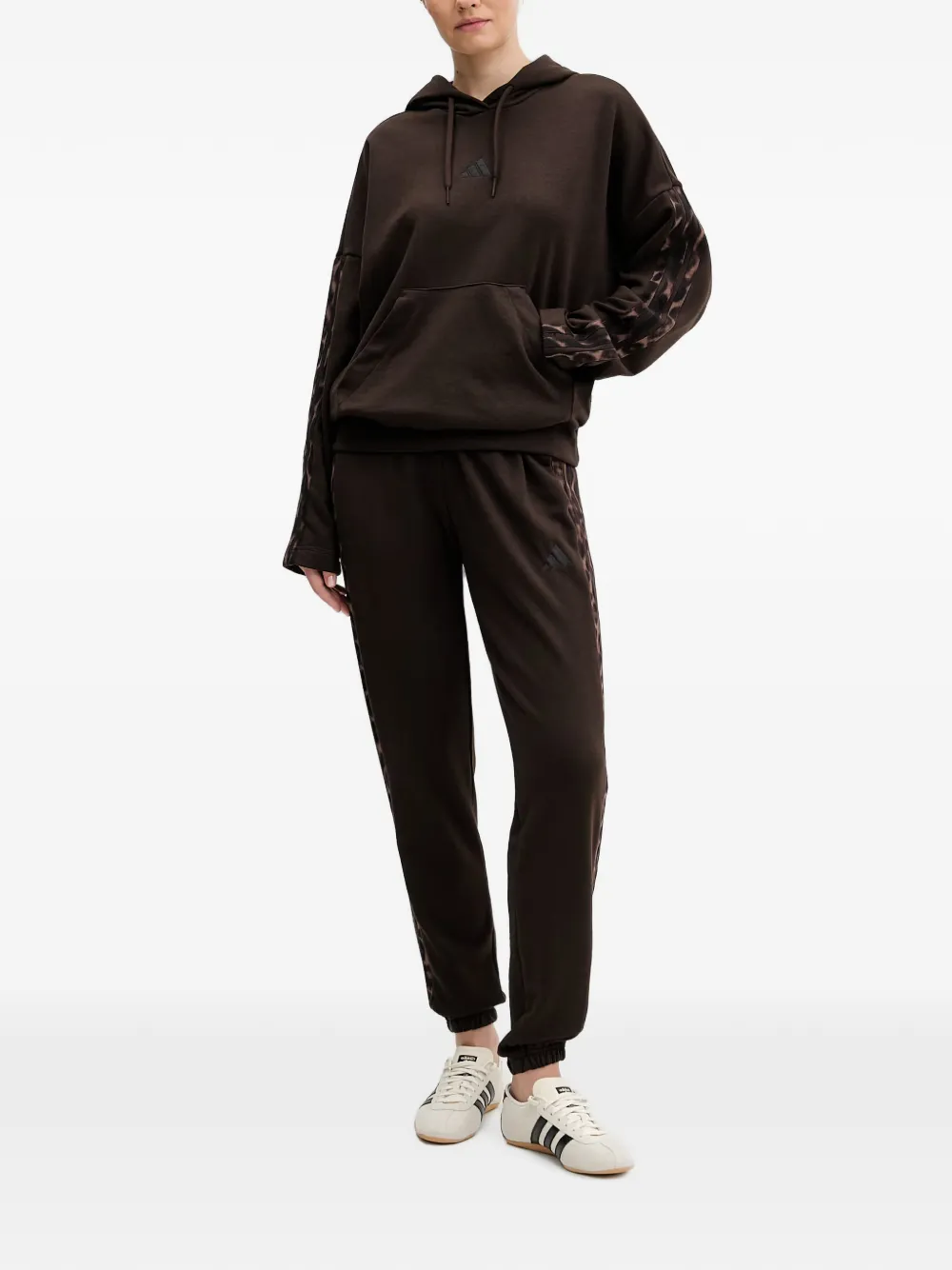 adidas Hoodie met luipaardprint Bruin