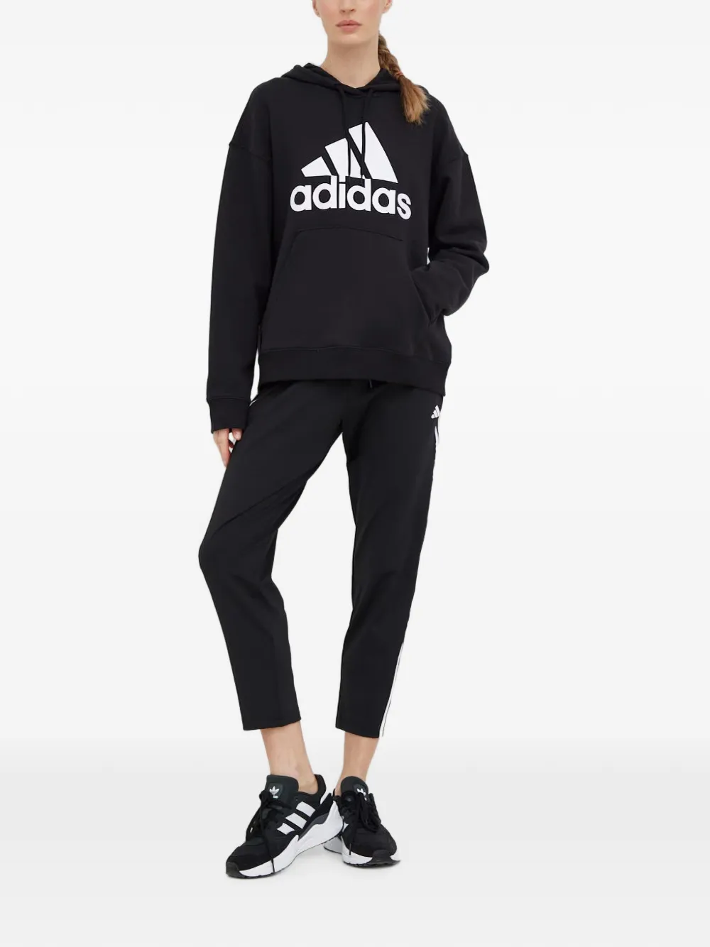 adidas Sweater met capuchon en logo Zwart