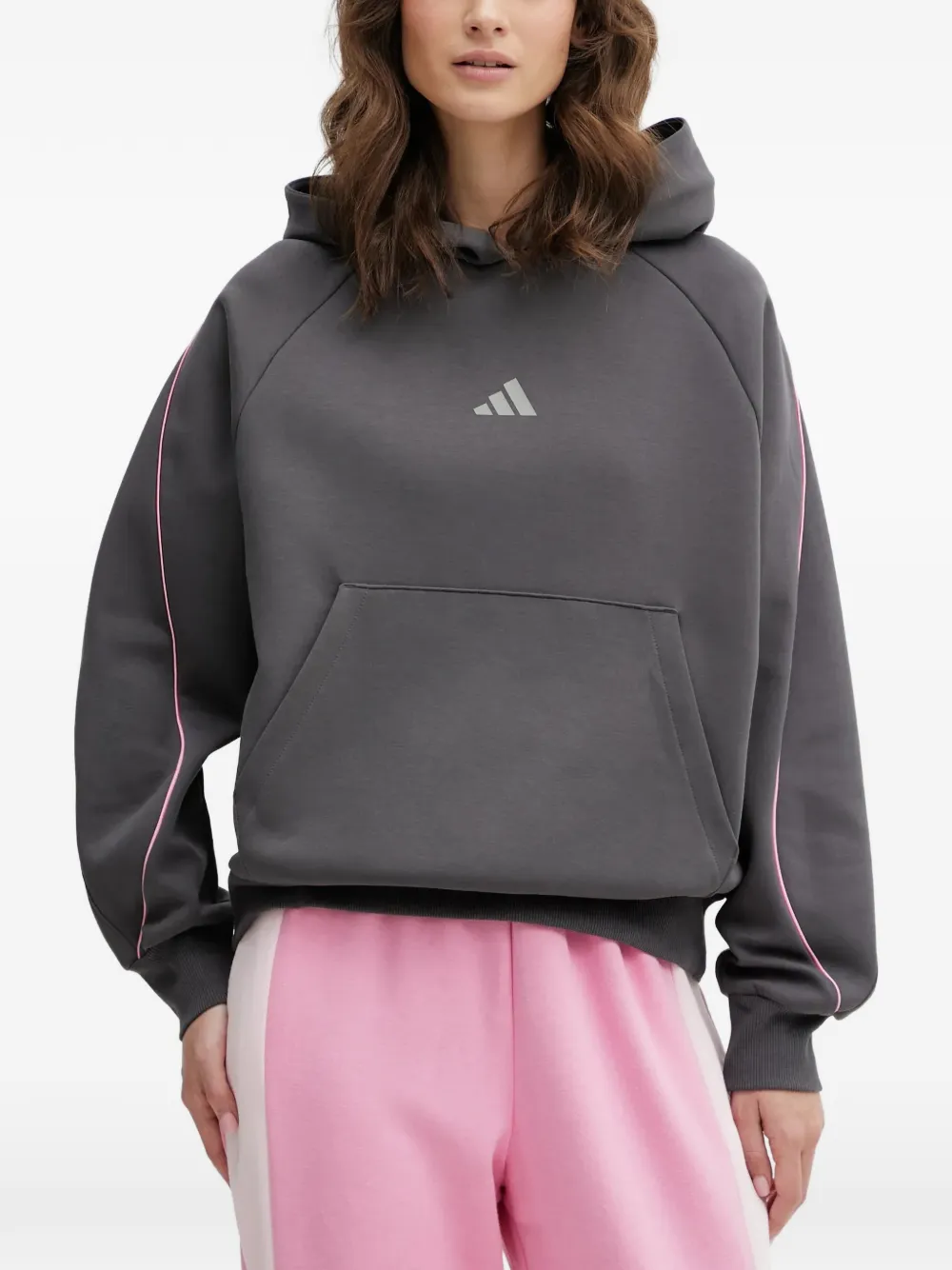 adidas logo-print hoodie Grijs