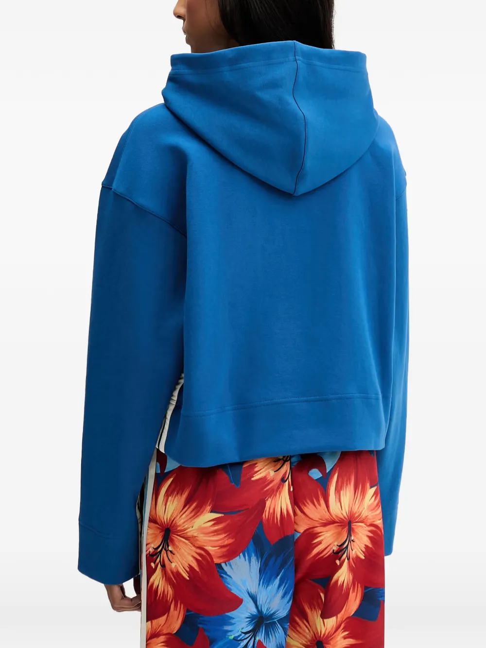 adidas Hoodie met vogelprint en streep Blauw