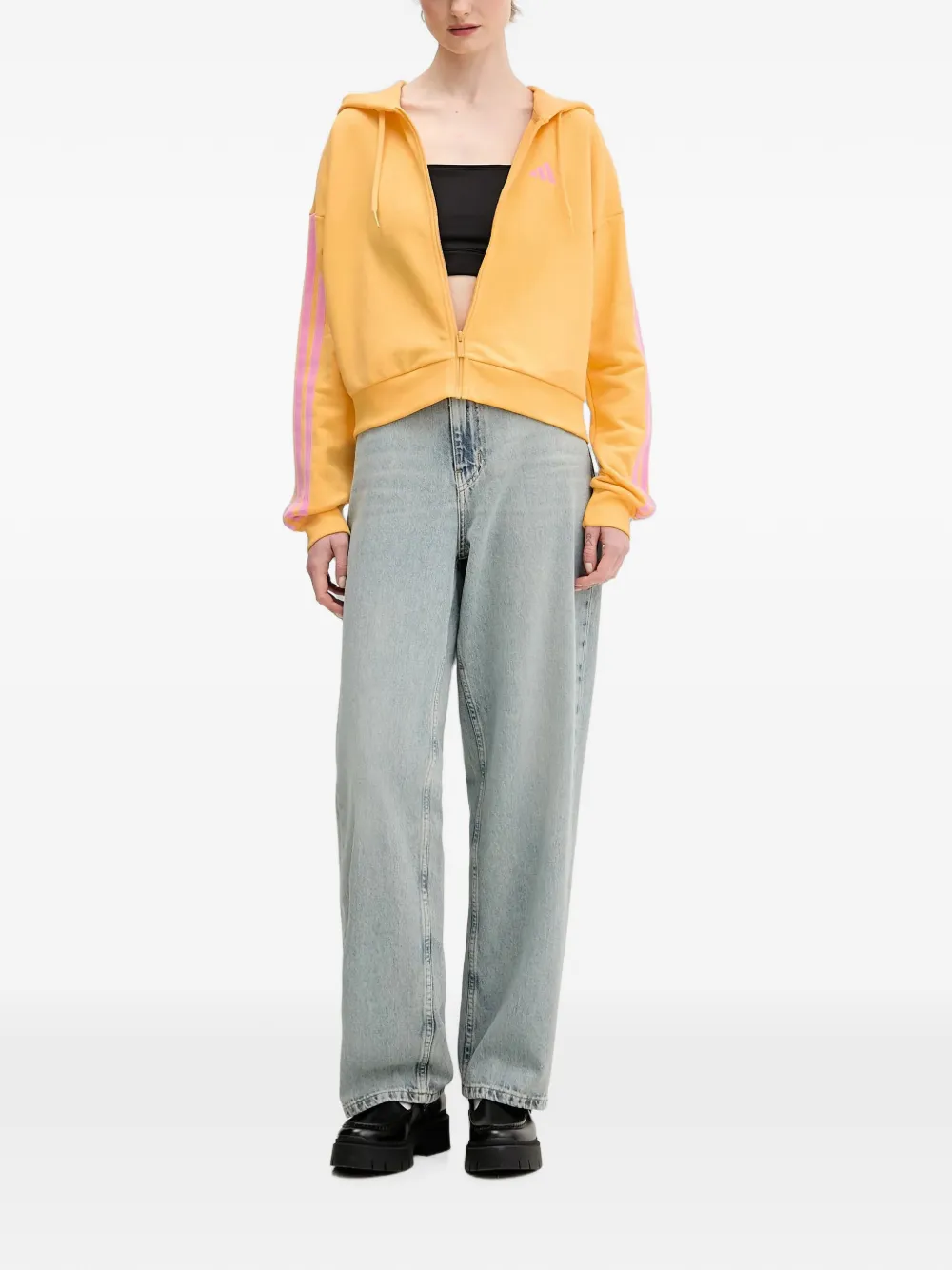 adidas Kapuzenjacke mit Logo-Stickerei - Orange