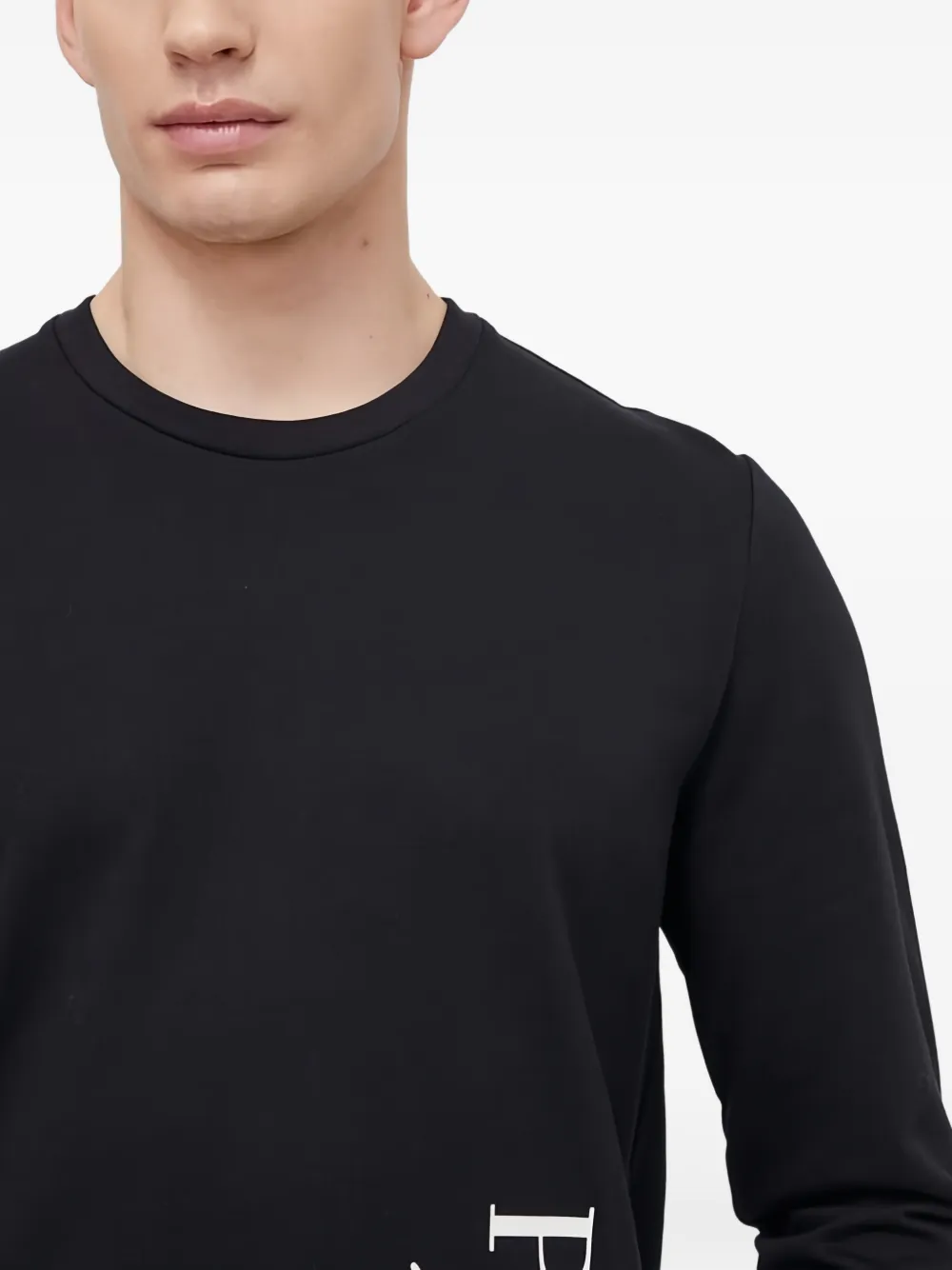 Polo Ralph Lauren Pyjamatop met lange mouwen en logo Zwart