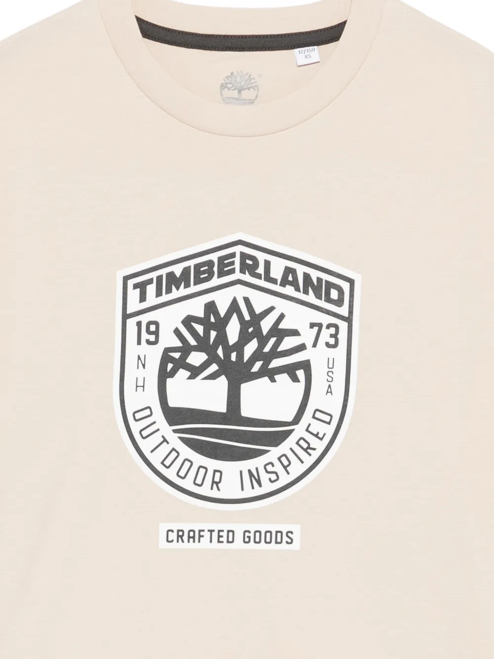 Timberland Kids T-shirt met logoprint Beige