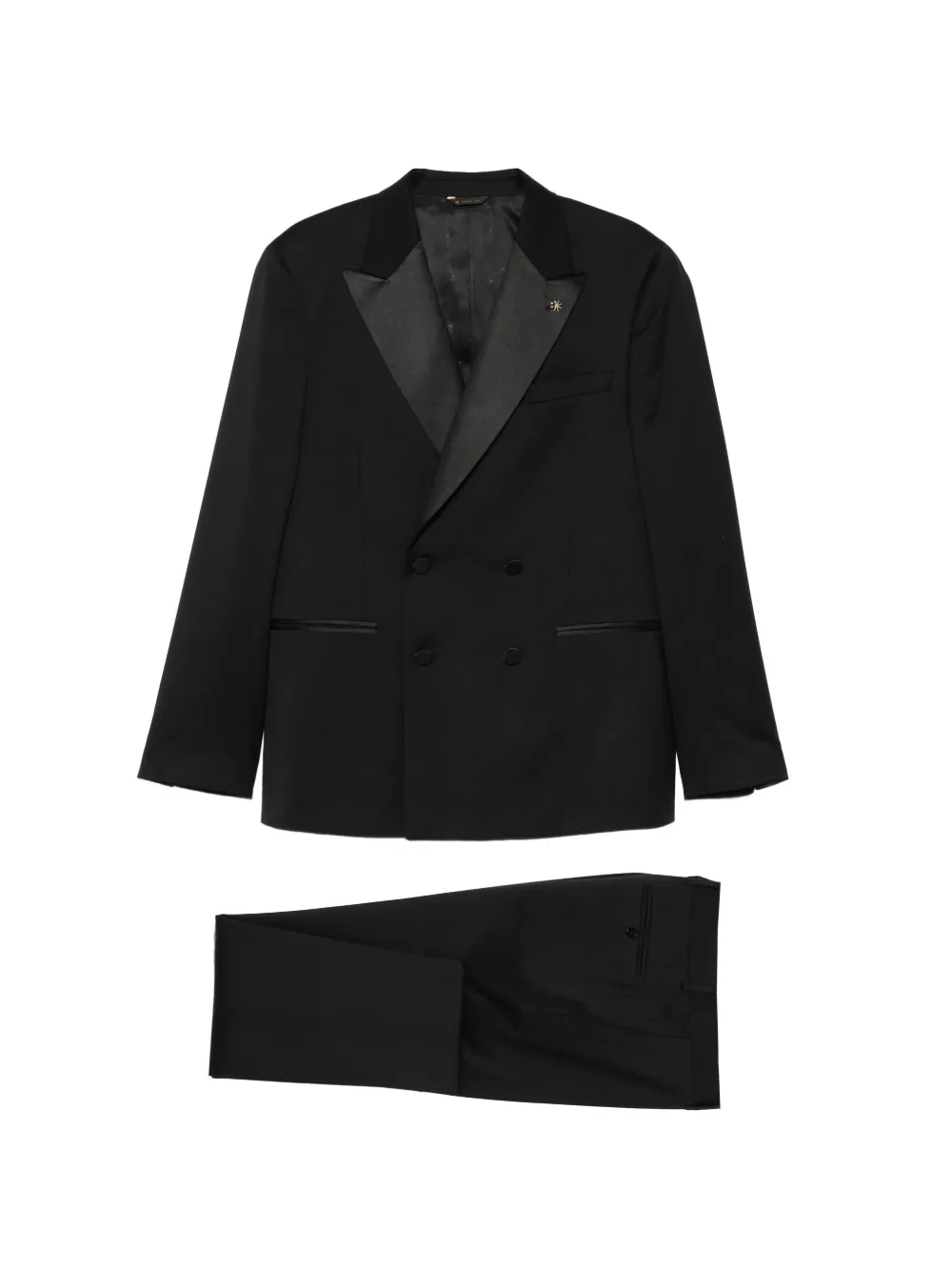 Manuel Ritz double-breasted suit - Nero
