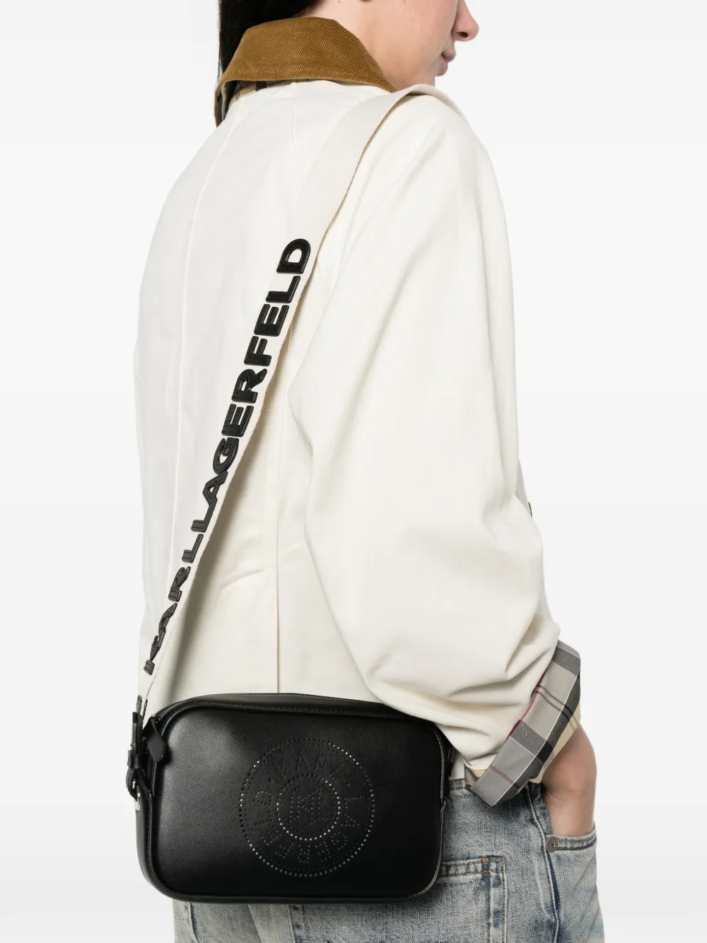 Karl Lagerfeld K Circle kleine tas met logo Zwart