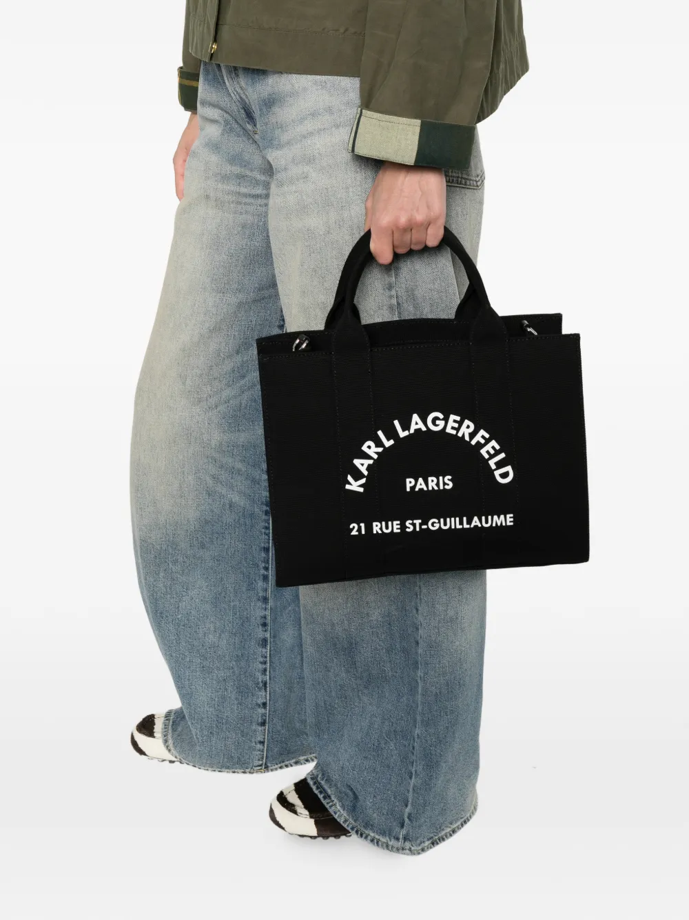  Karl Lagerfeld Medium K/rsg Square Logo Tote Bag - Black 