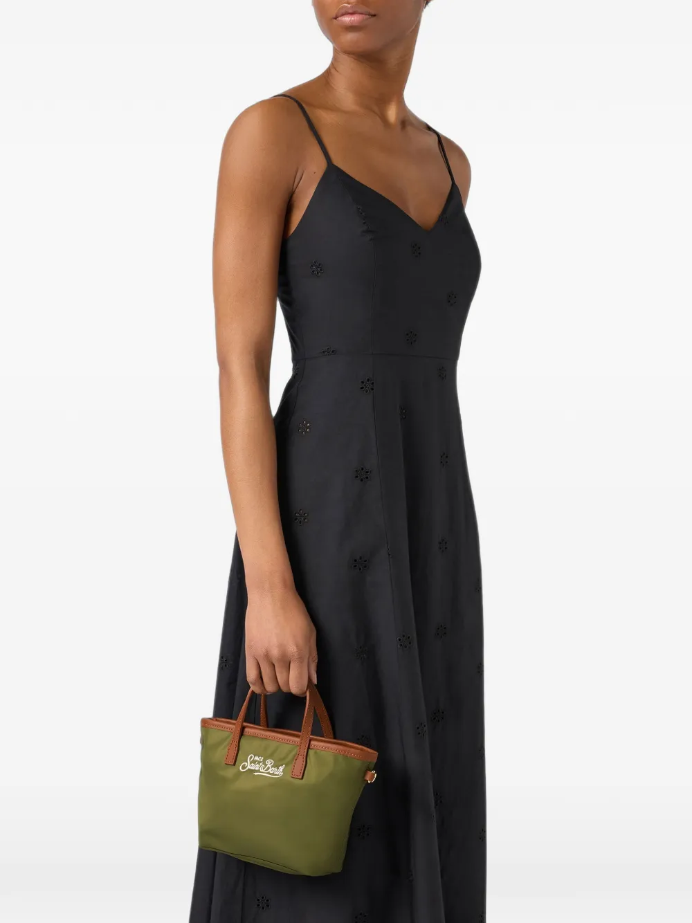 MC2 Saint Barth City shopper met afwerking Groen