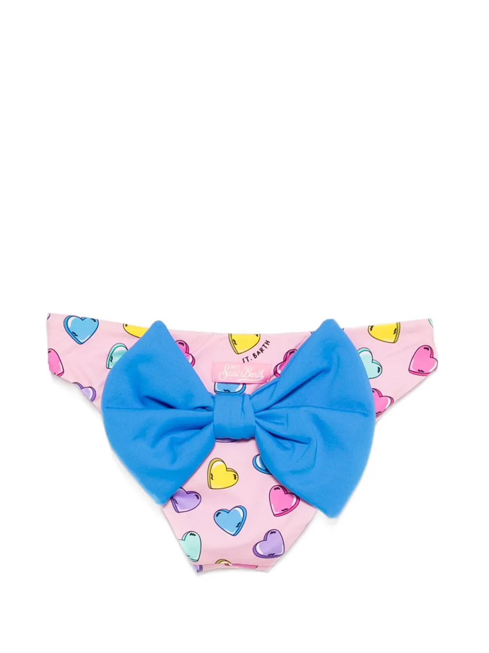 MC2 Saint Barth Kids Madame bikinislip met hartprint en strik Roze