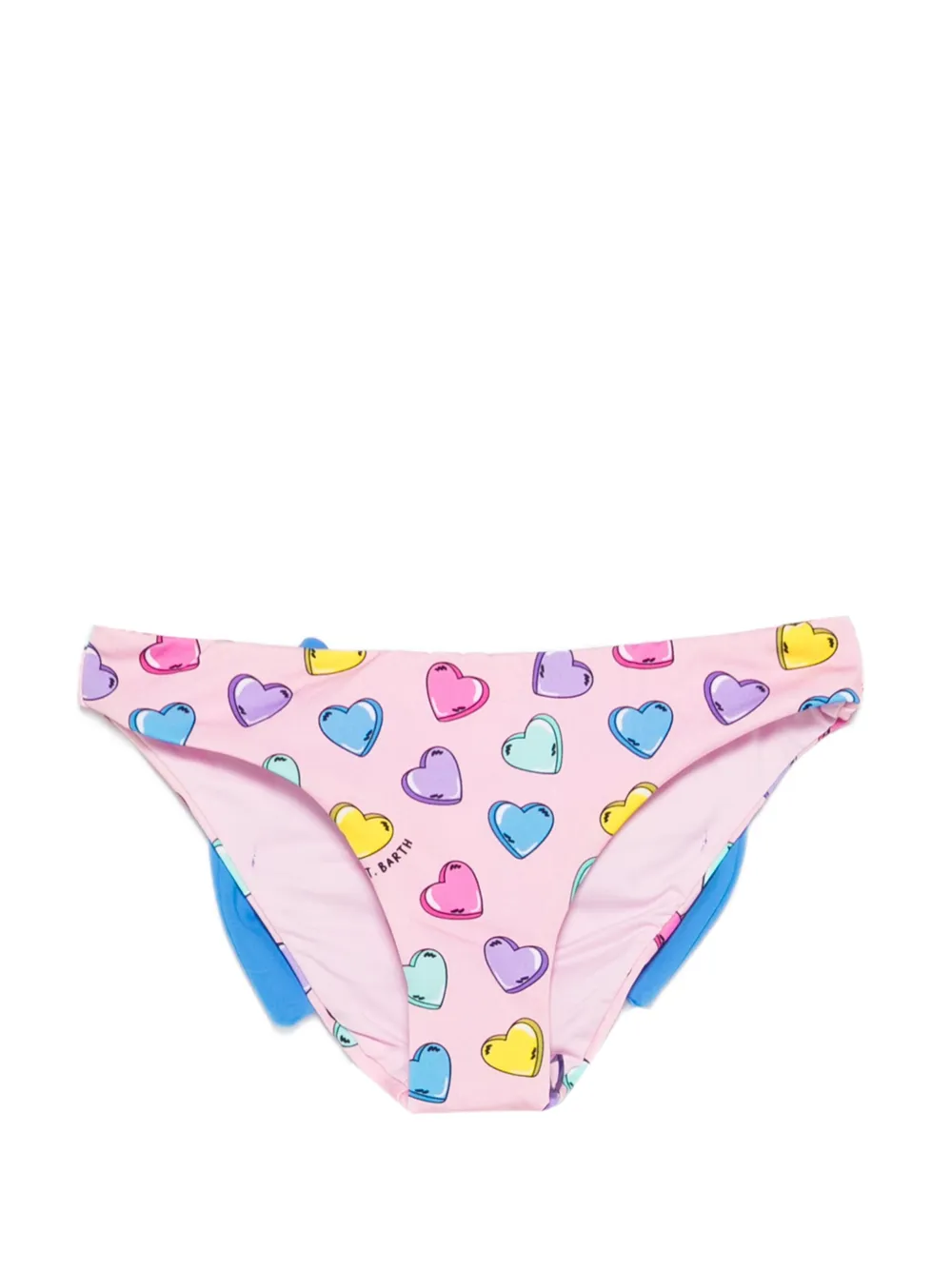 MC2 Saint Barth Kids Madame heart-print bow bikini bottoms - Rosa
