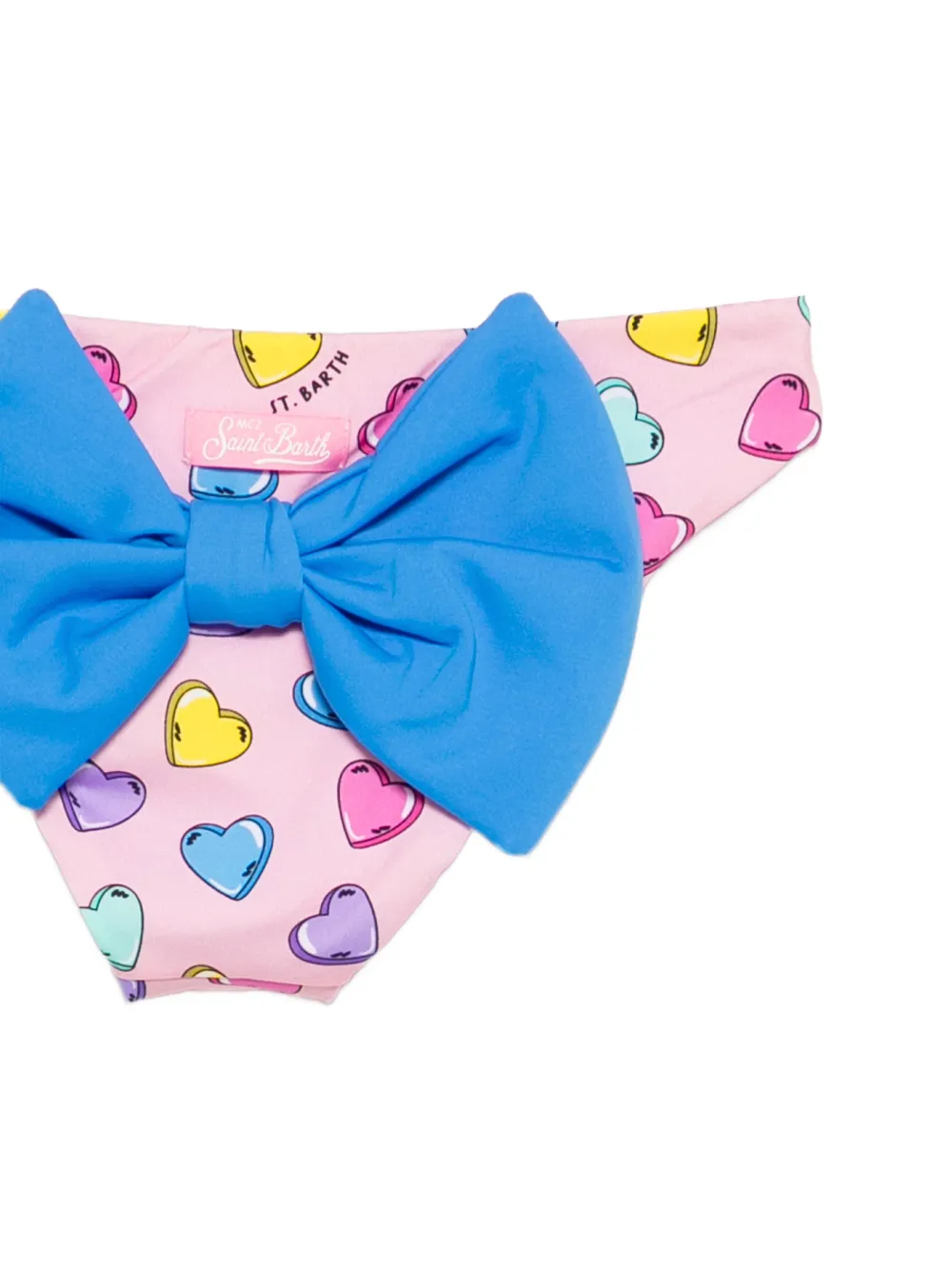 MC2 Saint Barth Kids Madame bikinislip met hartprint en strik Roze