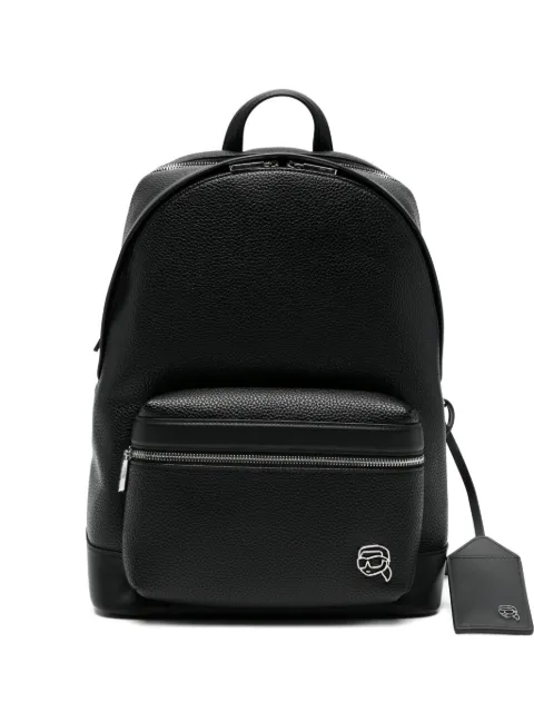 Karl Lagerfeld mochila con placa del logo y cierre
