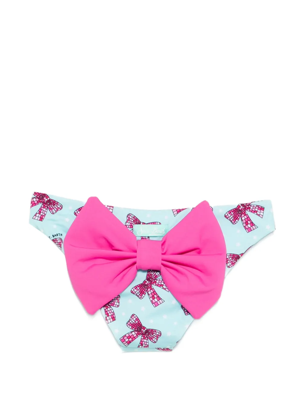  Mc2 Saint Barth Kids Madame Bow-print Bikini Bottoms - Pink 