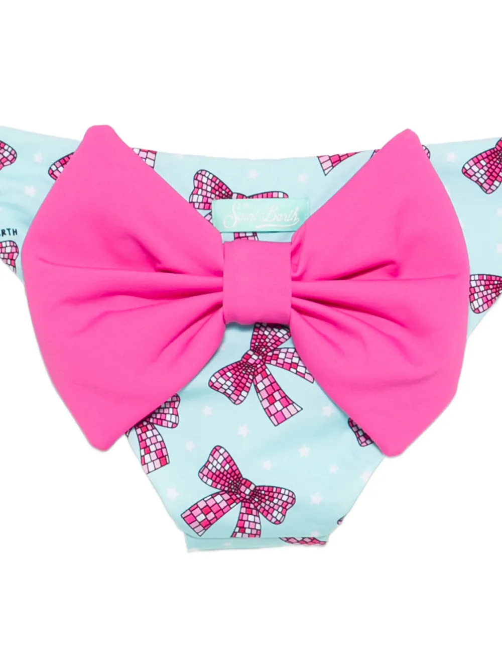  Mc2 Saint Barth Kids Madame Bow-print Bikini Bottoms - Pink 