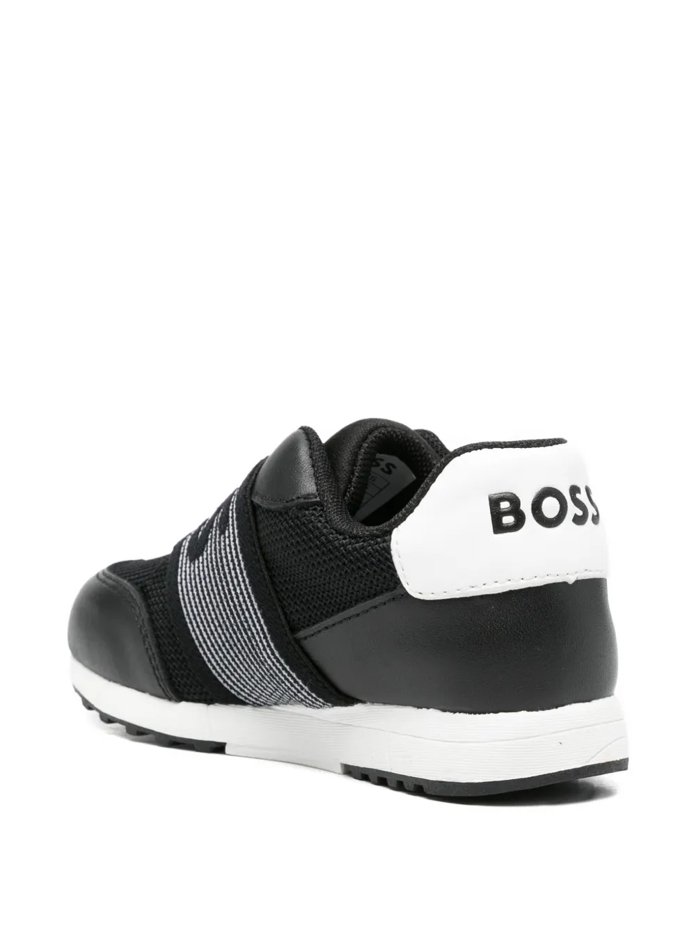 BOSS Kidswear Sneakers met logodetail Zwart
