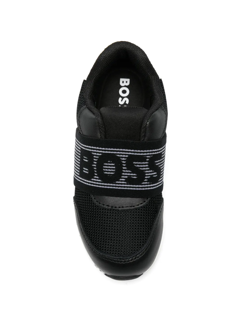 BOSS Kidswear Sneakers met logodetail Zwart
