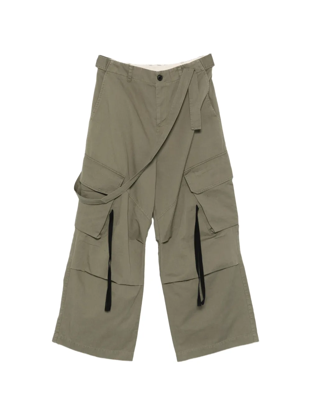 Isabel Benenato belted cargo pants - Verde