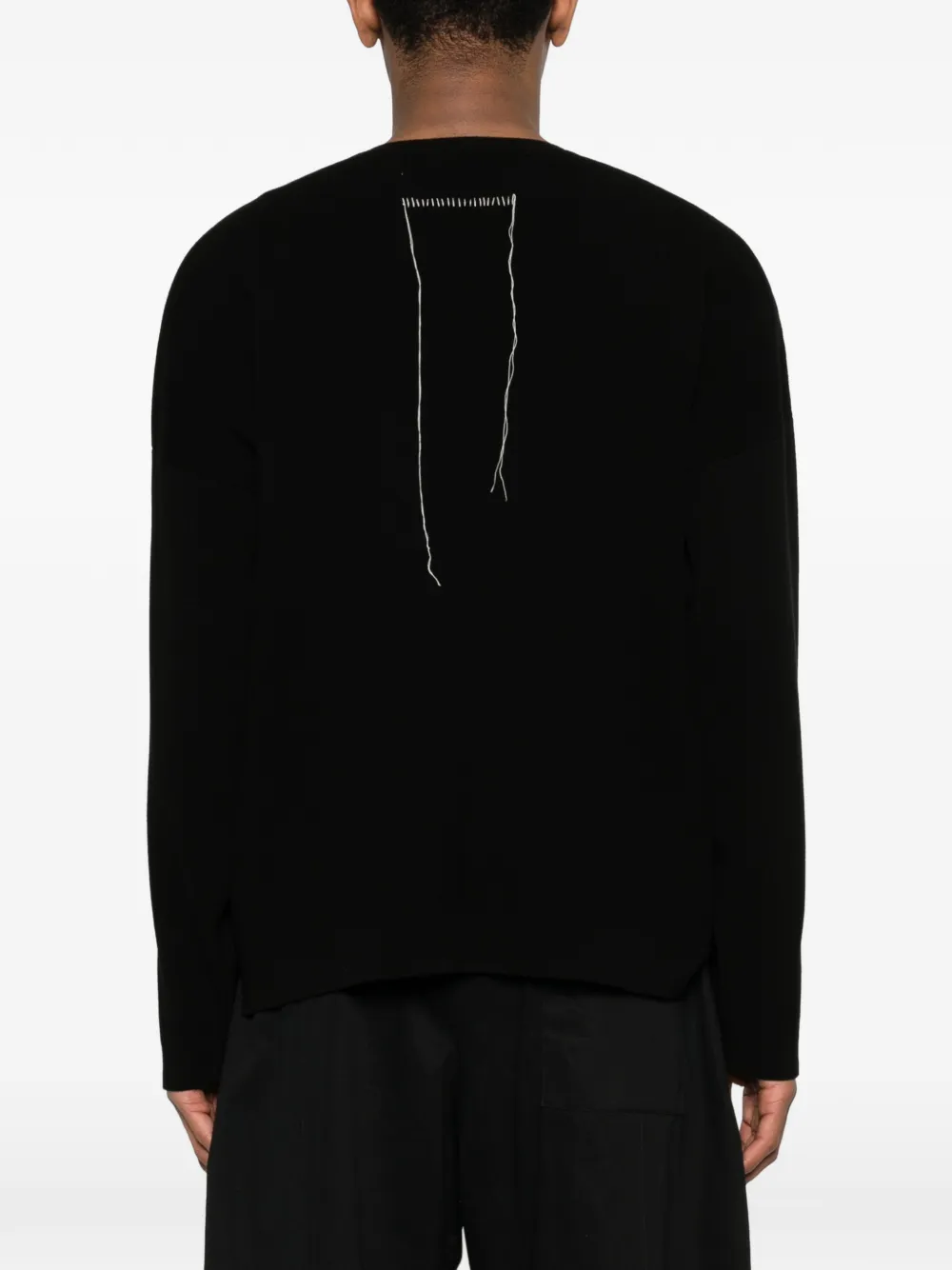 Isabel Benenato Lucca sweater met ronde hals Zwart