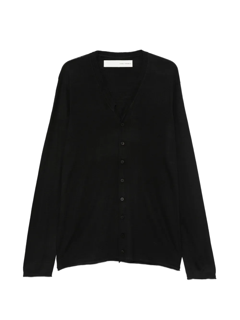 Isabel Benenato button V-neck cardigan - Nero