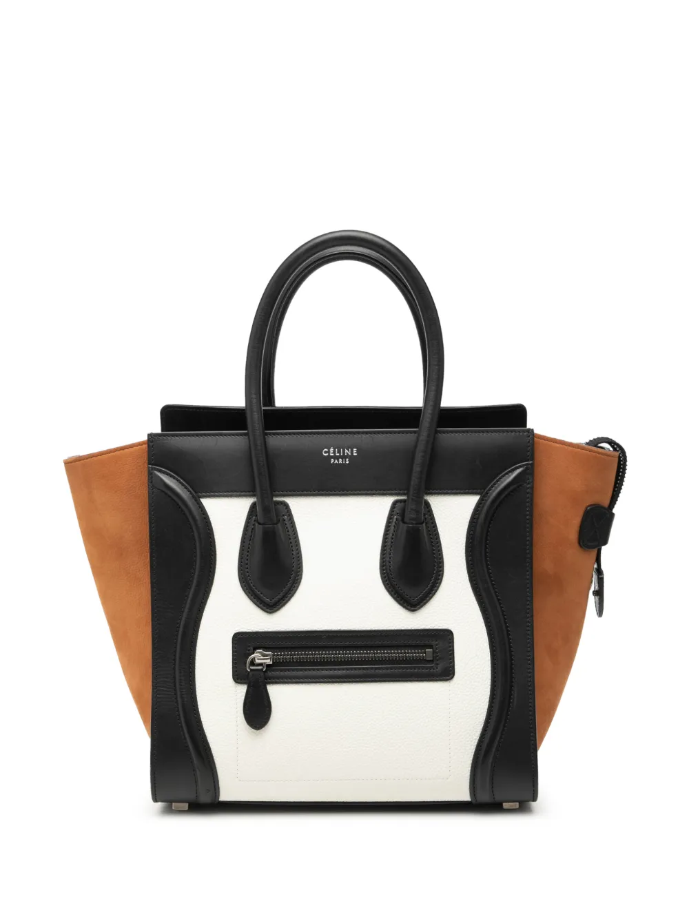 Celine Pre-Owned 2018 Micro Tricolor Leather Luggage tote bag - Mehrfarbig