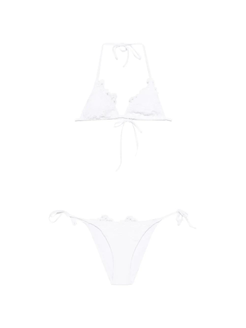 Ermanno Scervino lace-tie bikini - Weiß