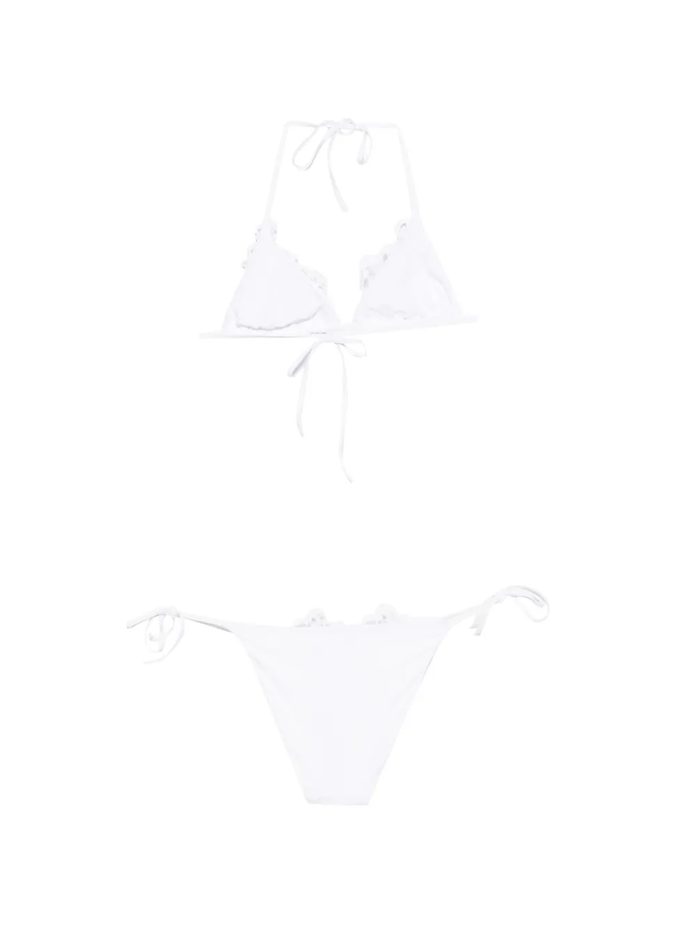  Ermanno Scervino Lace-tie Bikini - White 